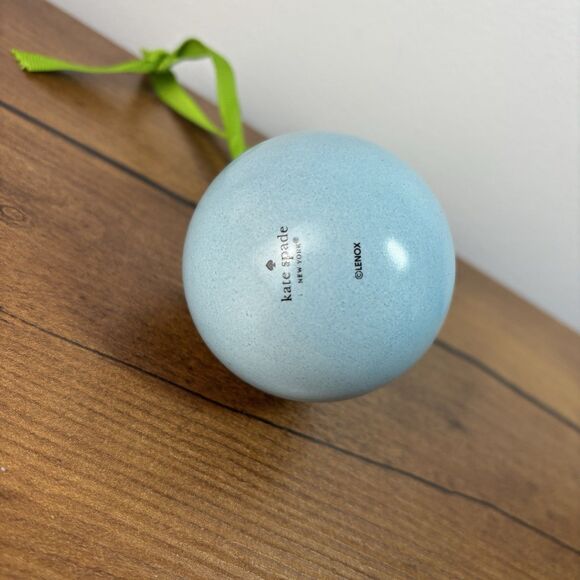 Be Merry Be Bright by Lenox Kate Spade - Blue and Green Christmas Ornament - Picture 4 of 5